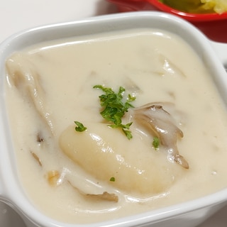 ストウブDe〜舞茸とニョッキのクリームスープ